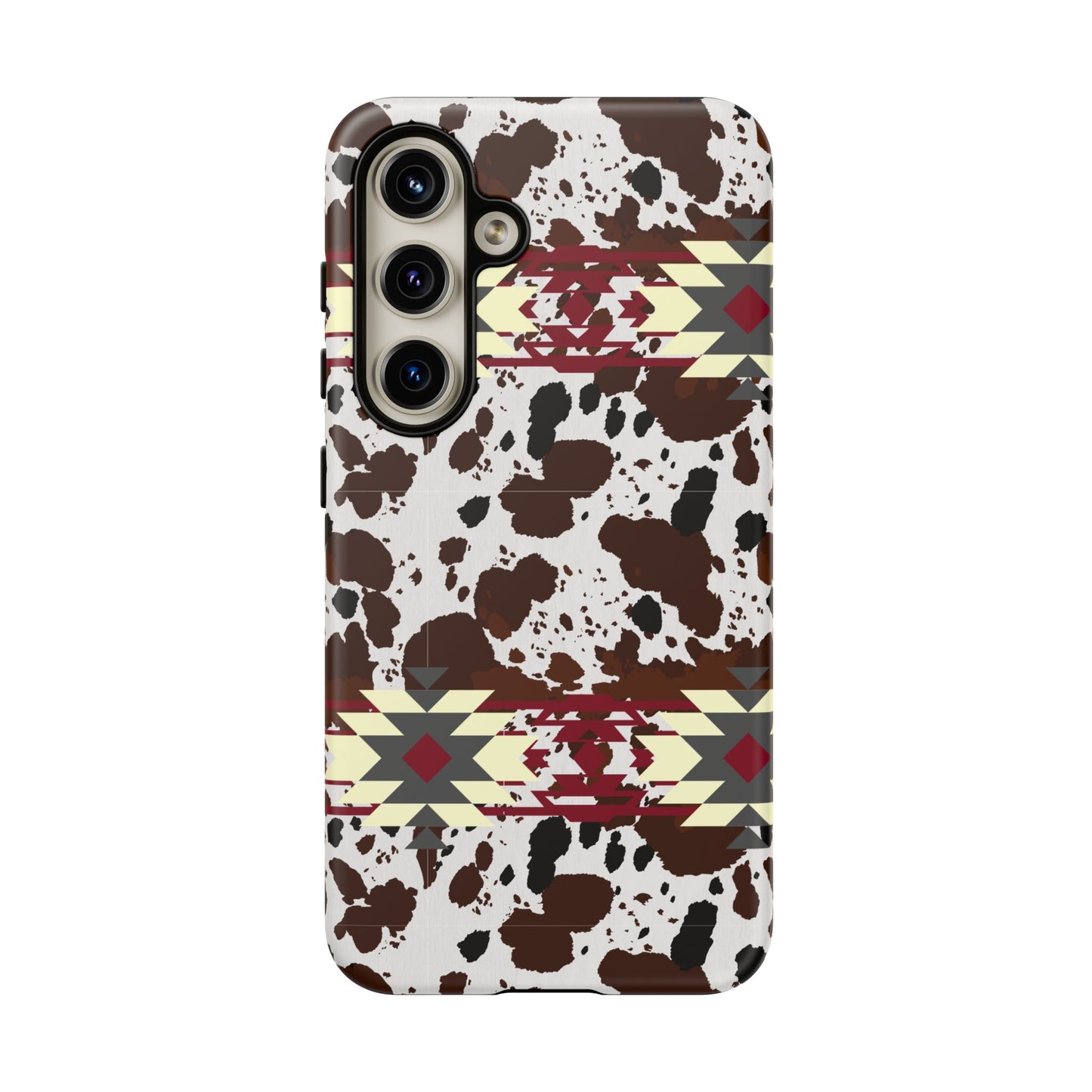 Cowboy Aztec Tough Phone Case, Western Western Style Rugged Phone Cover, Tribal Pattern Protective Phone Shell, Southwest Native American