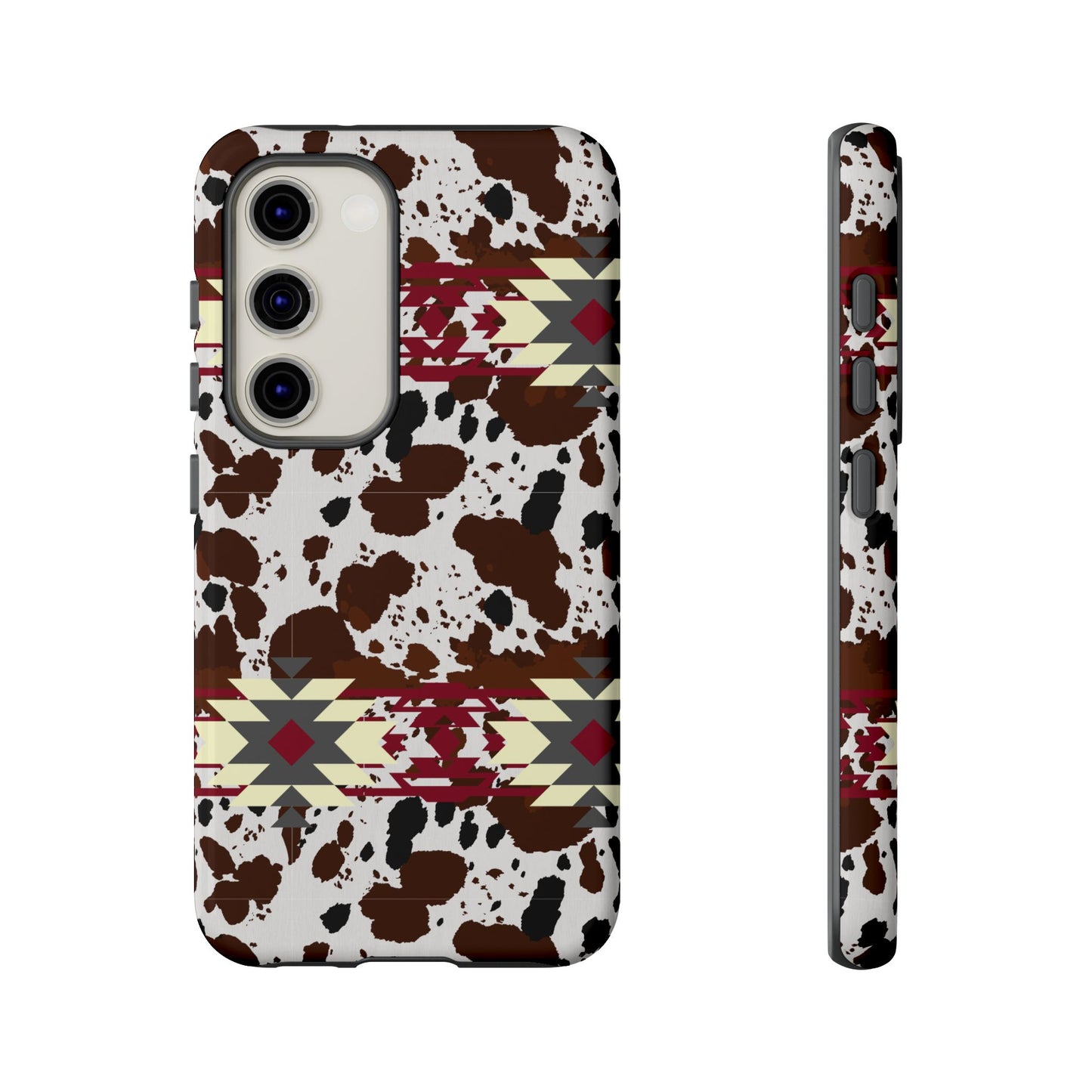 Cowboy Aztec Tough Phone Case, Western Western Style Rugged Phone Cover, Tribal Pattern Protective Phone Shell, Southwest Native American