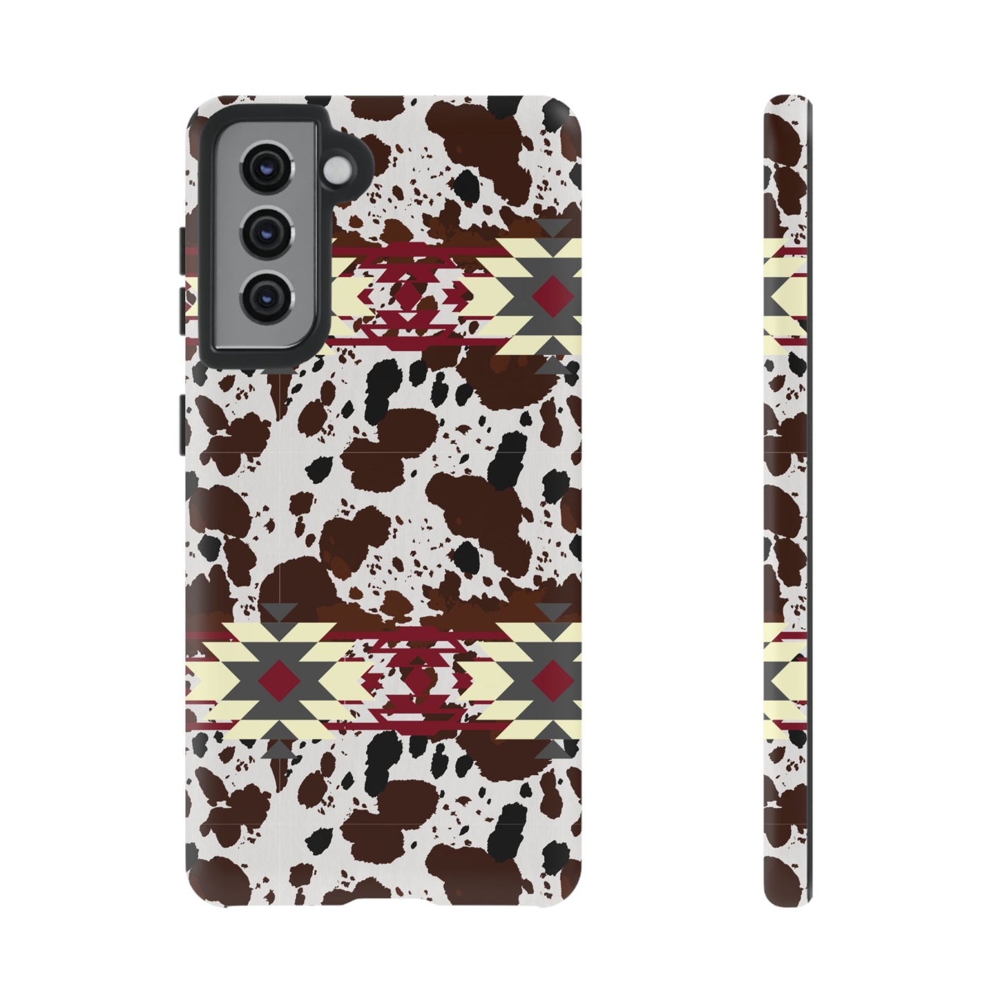 Cowboy Aztec Tough Phone Case, Western Western Style Rugged Phone Cover, Tribal Pattern Protective Phone Shell, Southwest Native American