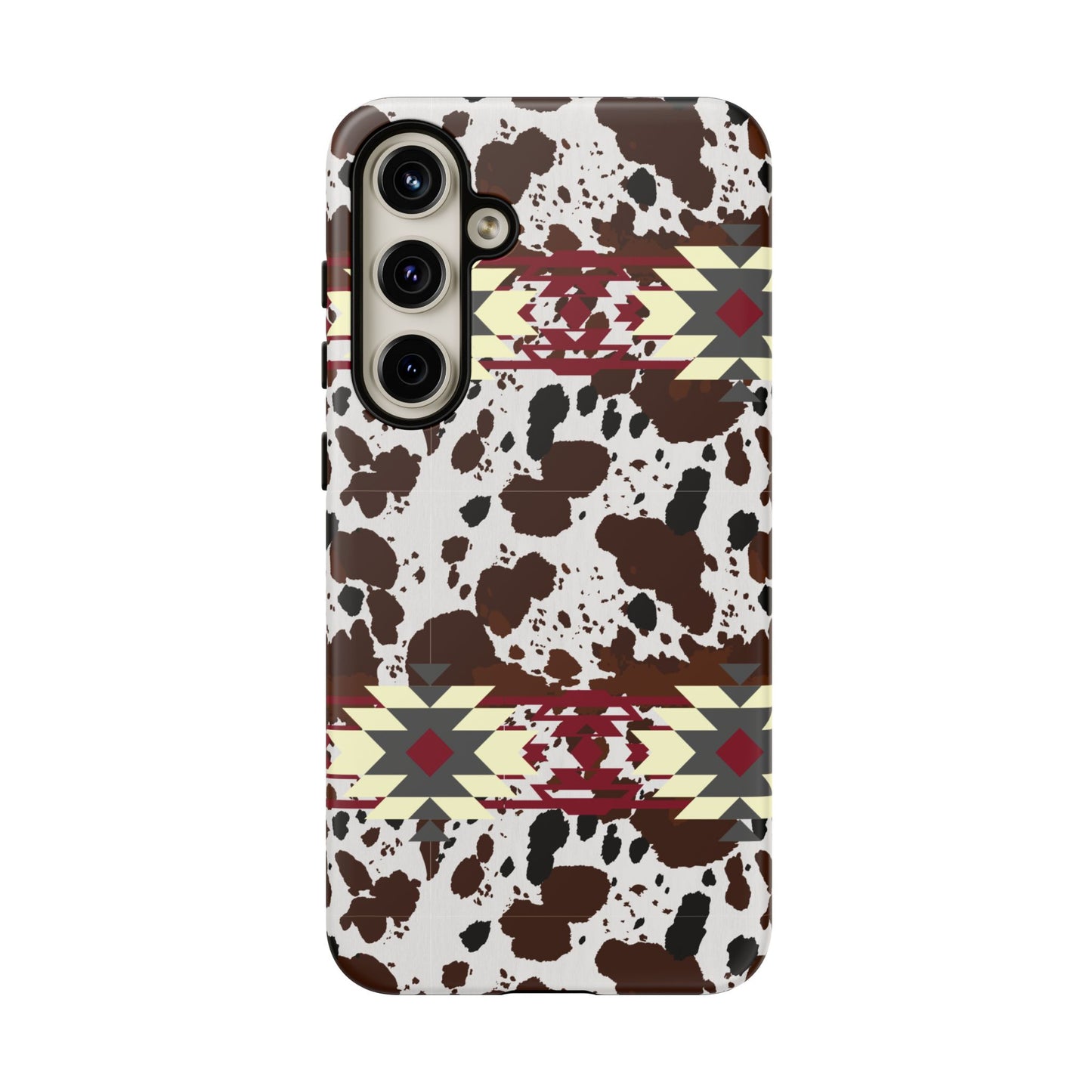 Cowboy Aztec Tough Phone Case, Western Western Style Rugged Phone Cover, Tribal Pattern Protective Phone Shell, Southwest Native American