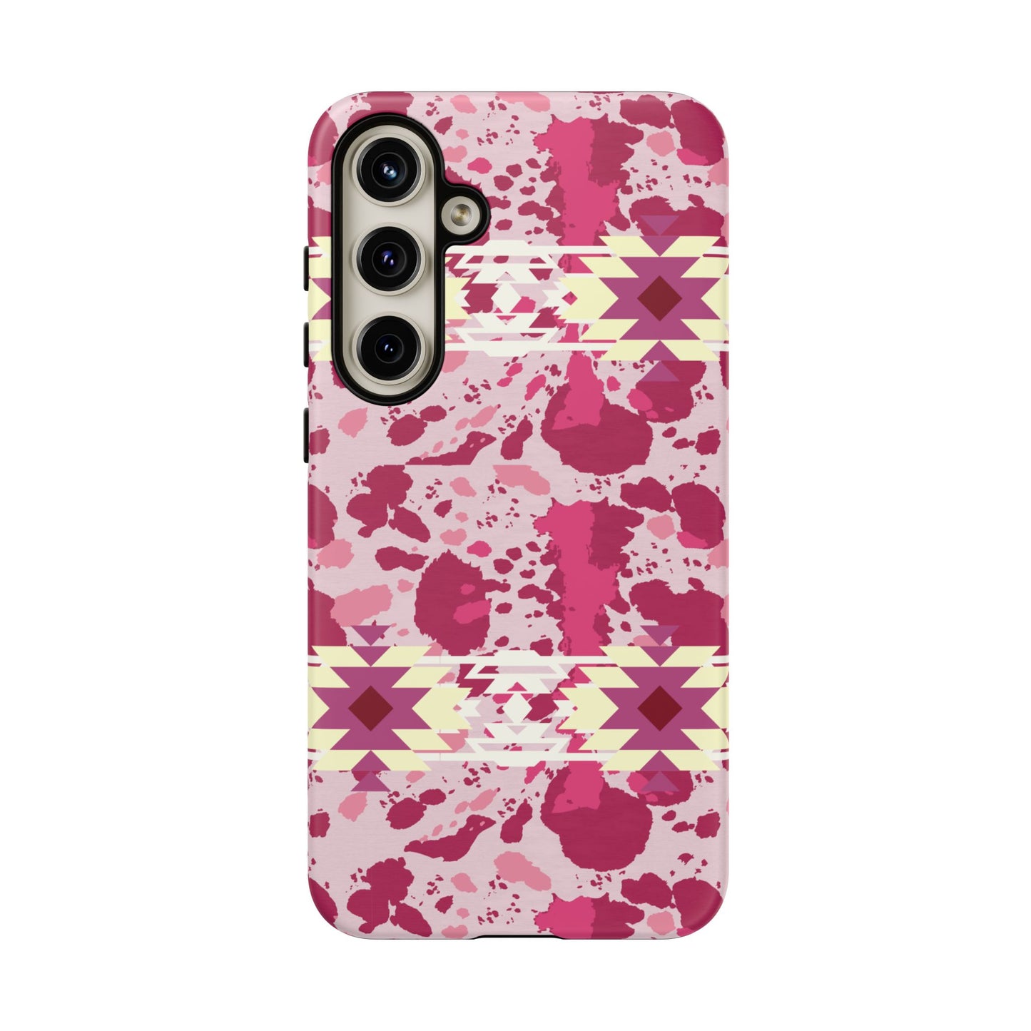 Cowgirl Aztec Tough Phone Case, Western Pink Tribal Phone Cover, Rugged Southwest Phone Protector, Boho Southwest Phone Shell, Aztec Cowgirl