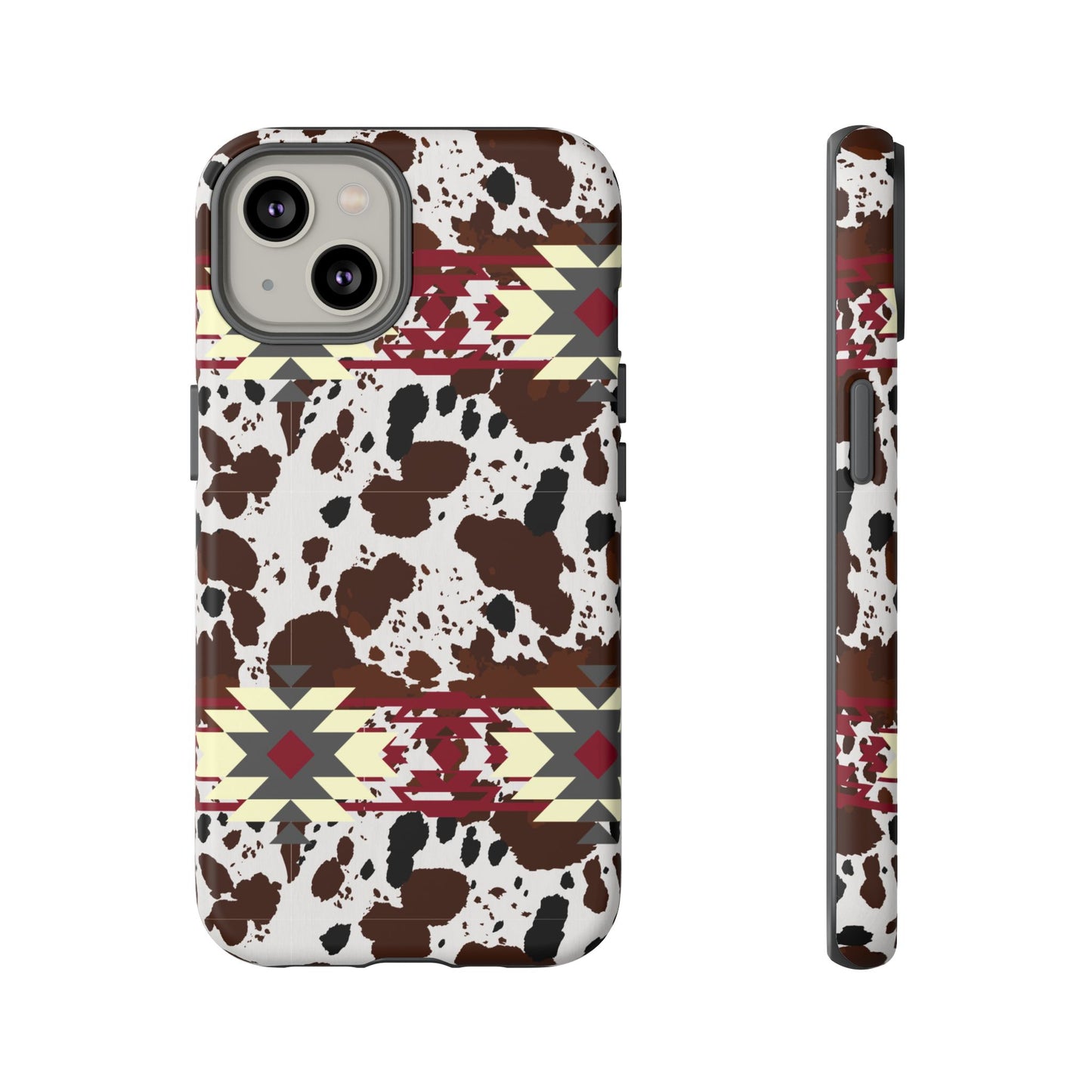 Cowboy Aztec Tough Phone Case, Western Western Style Rugged Phone Cover, Tribal Pattern Protective Phone Shell, Southwest Native American