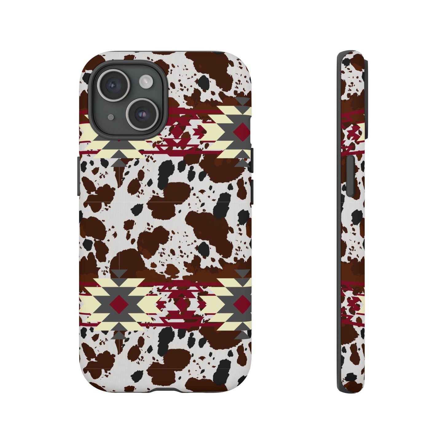 Cowboy Aztec Tough Phone Case, Western Western Style Rugged Phone Cover, Tribal Pattern Protective Phone Shell, Southwest Native American