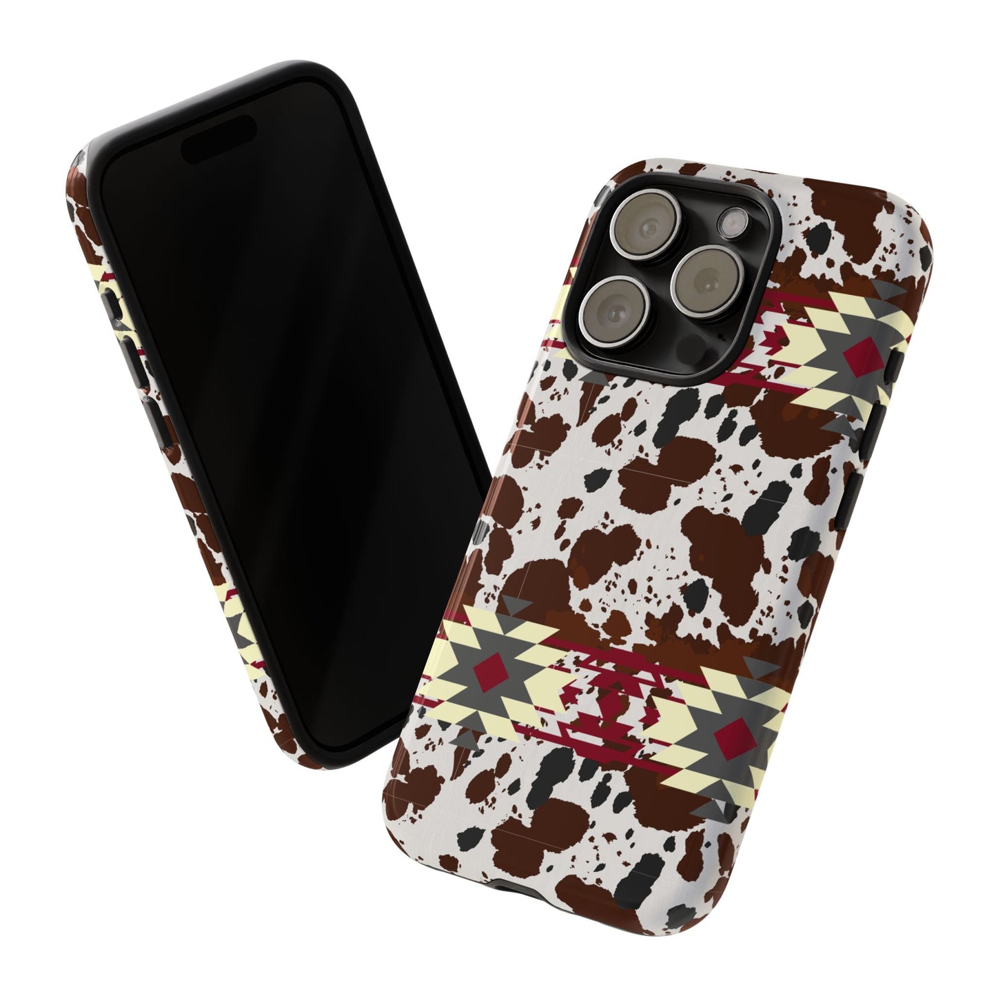 Cowboy Aztec Tough Phone Case, Western Western Style Rugged Phone Cover, Tribal Pattern Protective Phone Shell, Southwest Native American