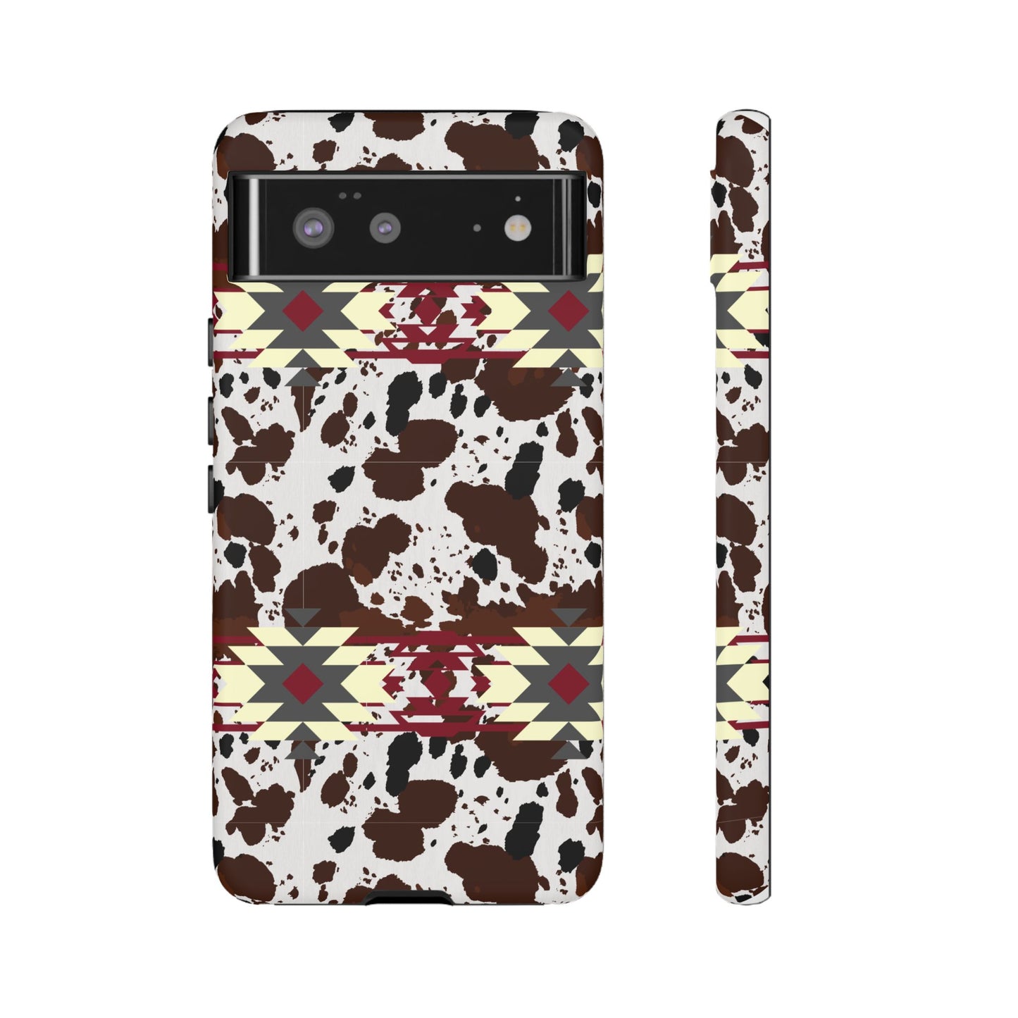 Cowboy Aztec Tough Phone Case, Western Western Style Rugged Phone Cover, Tribal Pattern Protective Phone Shell, Southwest Native American