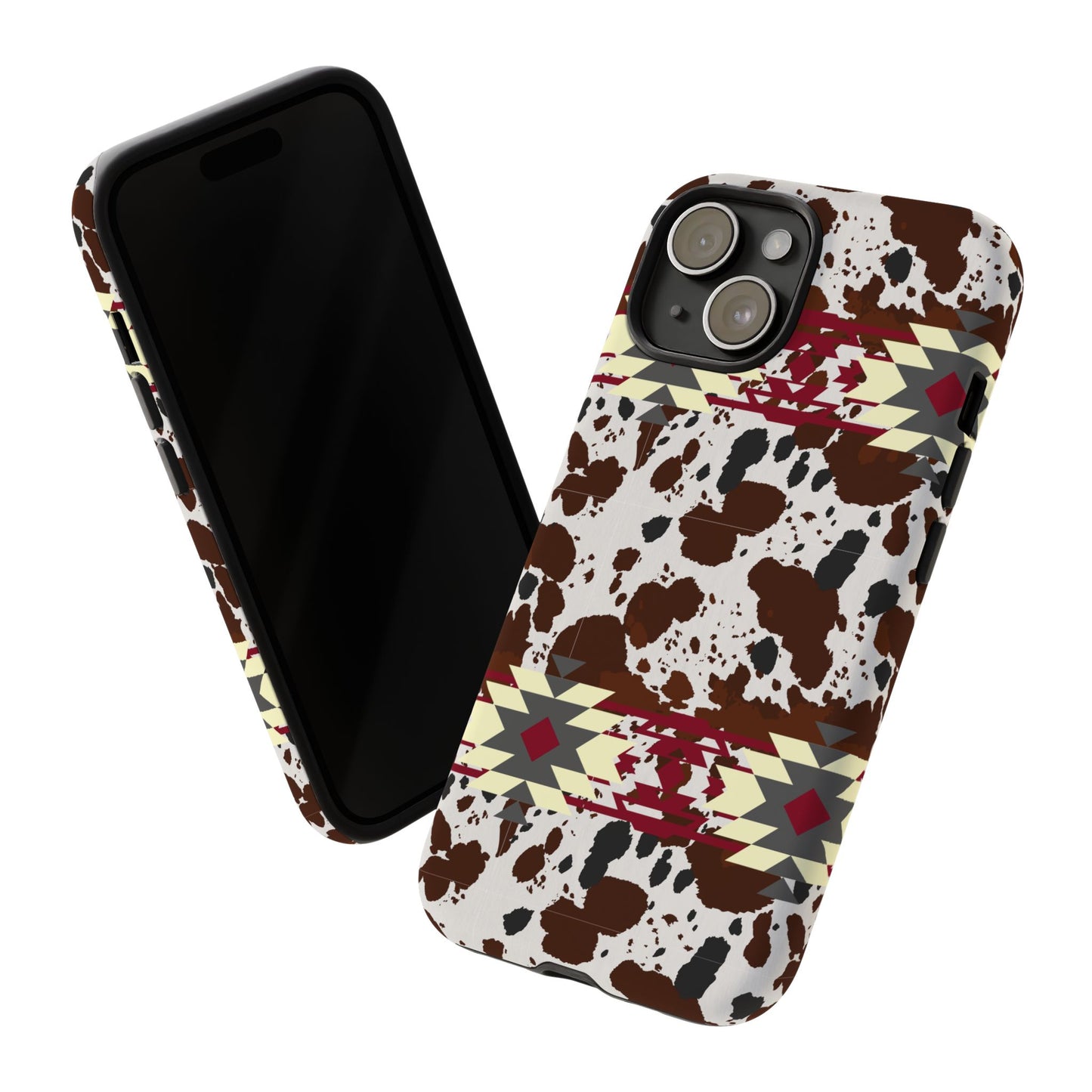 Cowboy Aztec Tough Phone Case, Western Western Style Rugged Phone Cover, Tribal Pattern Protective Phone Shell, Southwest Native American