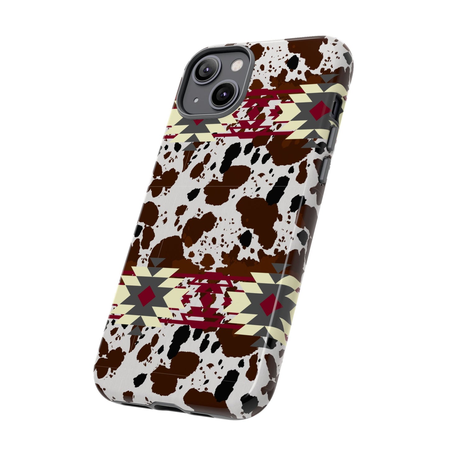 Cowboy Aztec Tough Phone Case, Western Western Style Rugged Phone Cover, Tribal Pattern Protective Phone Shell, Southwest Native American