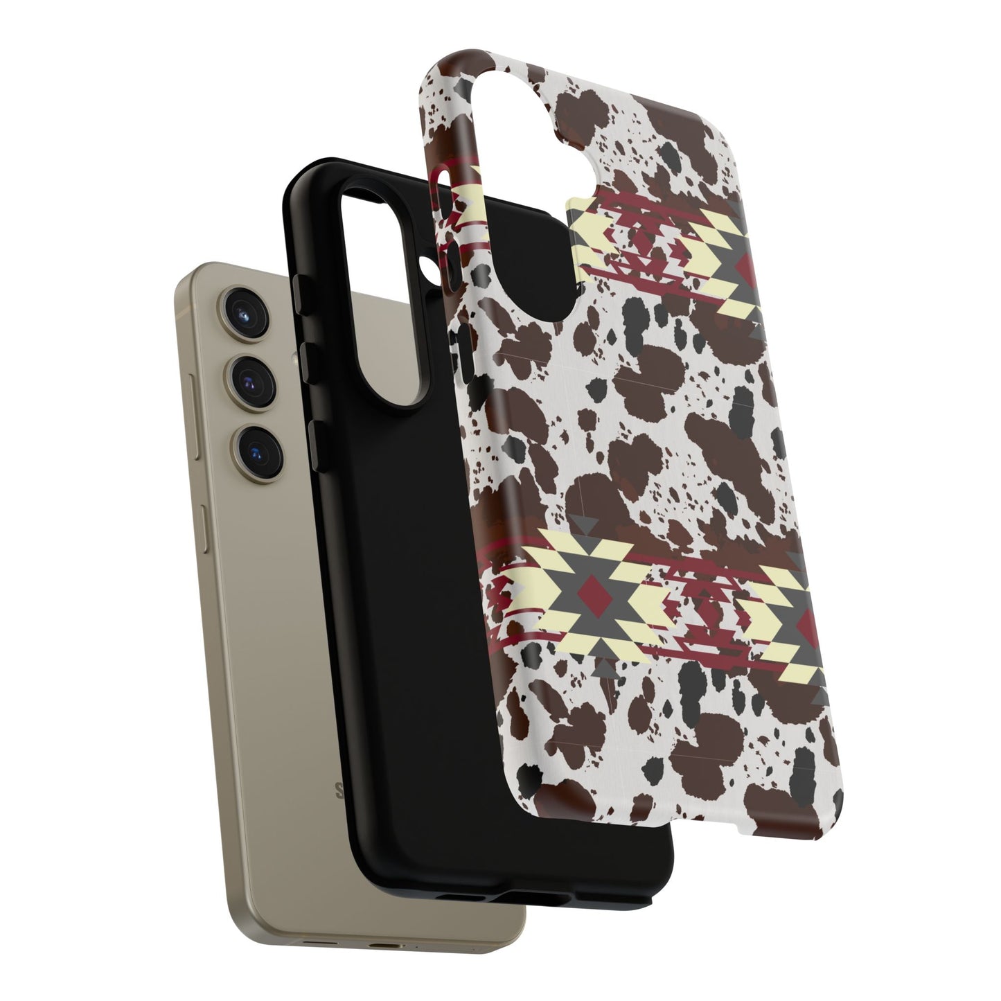 Cowboy Aztec Tough Phone Case, Western Western Style Rugged Phone Cover, Tribal Pattern Protective Phone Shell, Southwest Native American