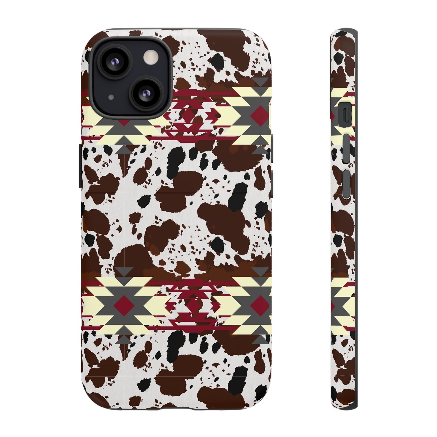 Cowboy Aztec Tough Phone Case, Western Western Style Rugged Phone Cover, Tribal Pattern Protective Phone Shell, Southwest Native American