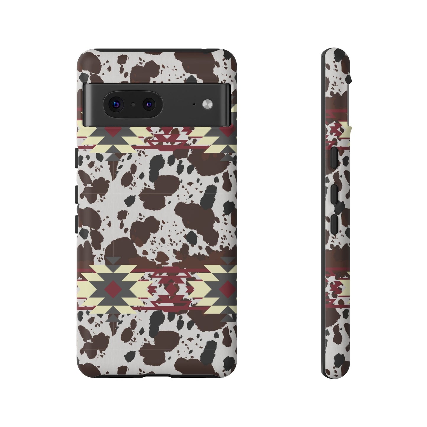 Cowboy Aztec Tough Phone Case, Western Western Style Rugged Phone Cover, Tribal Pattern Protective Phone Shell, Southwest Native American