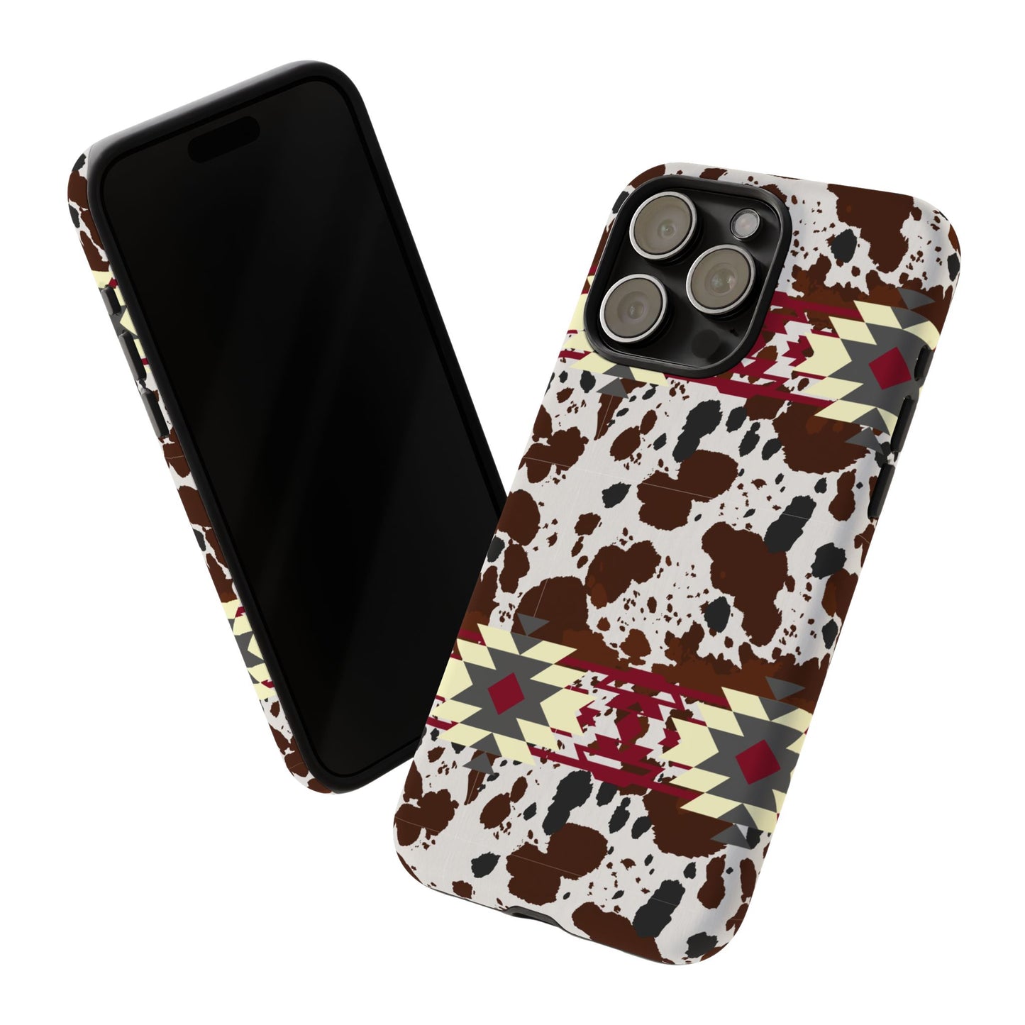 Cowboy Aztec Tough Phone Case, Western Western Style Rugged Phone Cover, Tribal Pattern Protective Phone Shell, Southwest Native American