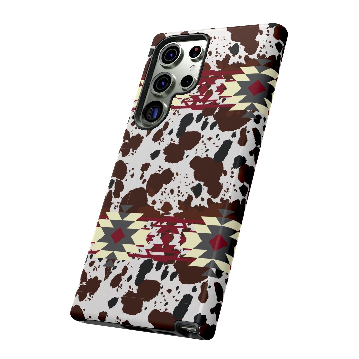 Cowboy Aztec Tough Phone Case, Western Western Style Rugged Phone Cover, Tribal Pattern Protective Phone Shell, Southwest Native American