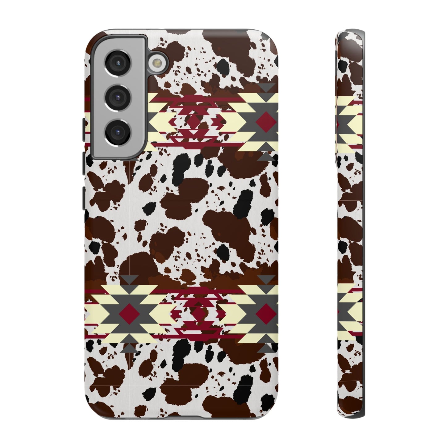 Cowboy Aztec Tough Phone Case, Western Western Style Rugged Phone Cover, Tribal Pattern Protective Phone Shell, Southwest Native American