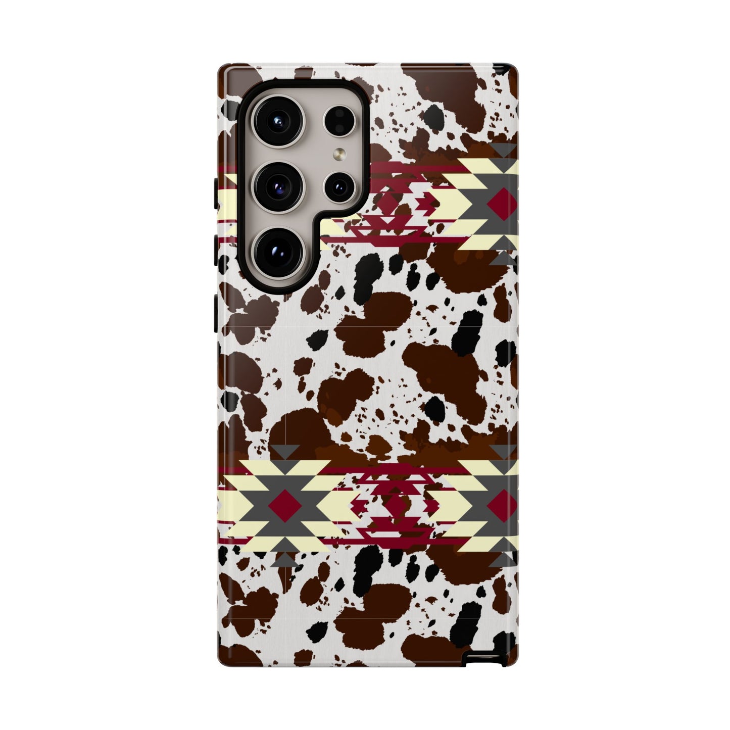 Cowboy Aztec Tough Phone Case, Western Western Style Rugged Phone Cover, Tribal Pattern Protective Phone Shell, Southwest Native American