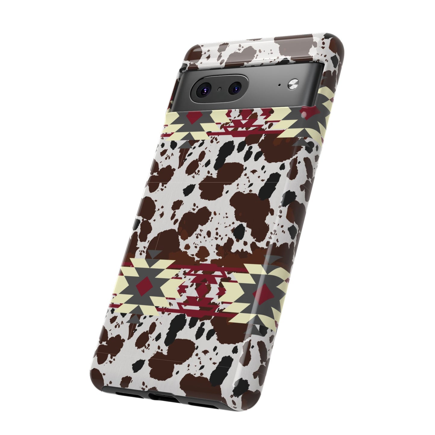 Cowboy Aztec Tough Phone Case, Western Western Style Rugged Phone Cover, Tribal Pattern Protective Phone Shell, Southwest Native American