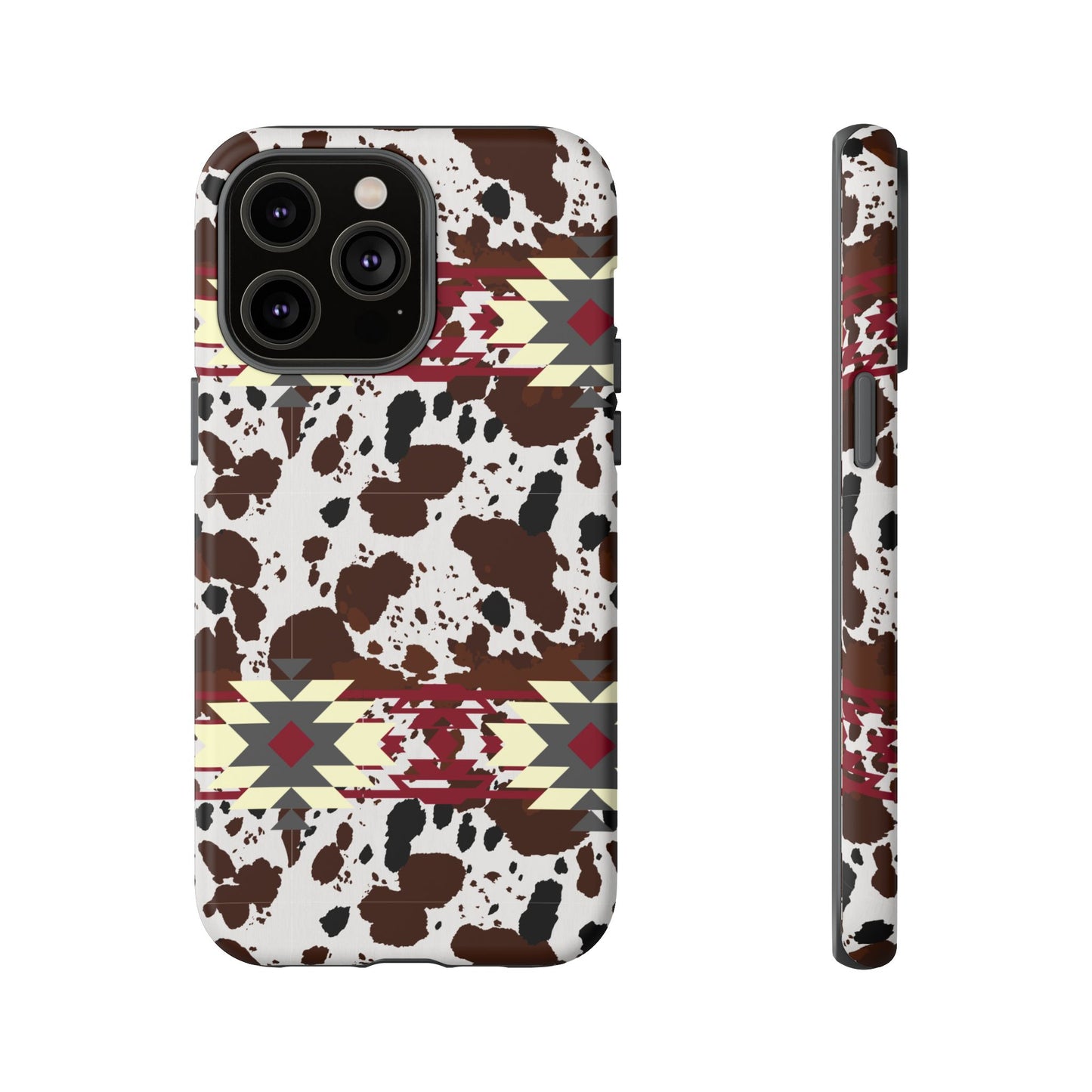 Cowboy Aztec Tough Phone Case, Western Western Style Rugged Phone Cover, Tribal Pattern Protective Phone Shell, Southwest Native American