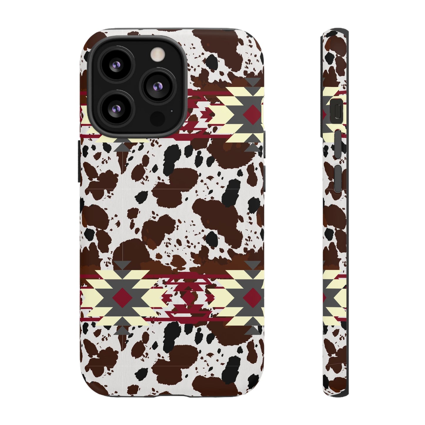 Cowboy Aztec Tough Phone Case, Western Western Style Rugged Phone Cover, Tribal Pattern Protective Phone Shell, Southwest Native American