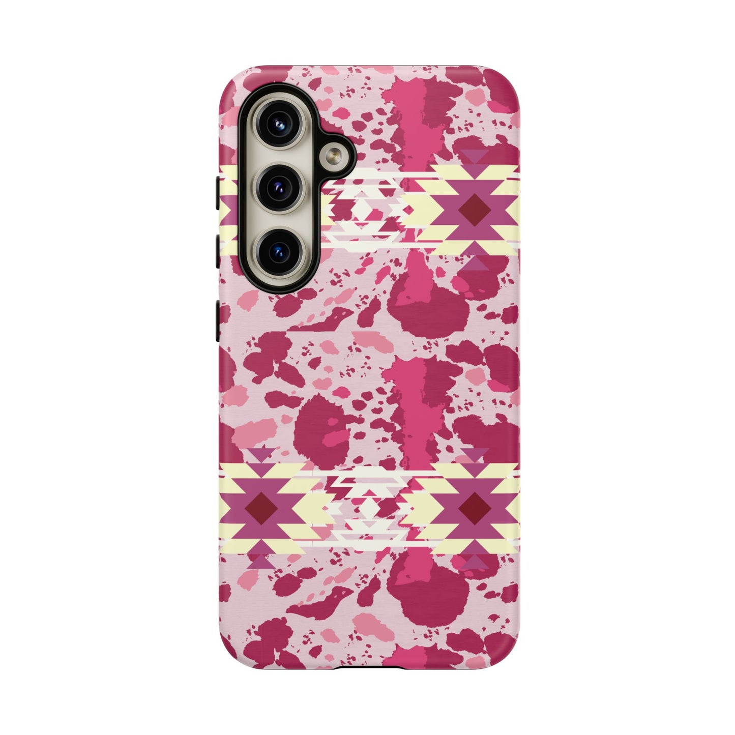 Cowgirl Aztec Tough Phone Case, Western Pink Tribal Phone Cover, Rugged Southwest Phone Protector, Boho Southwest Phone Shell, Aztec Cowgirl