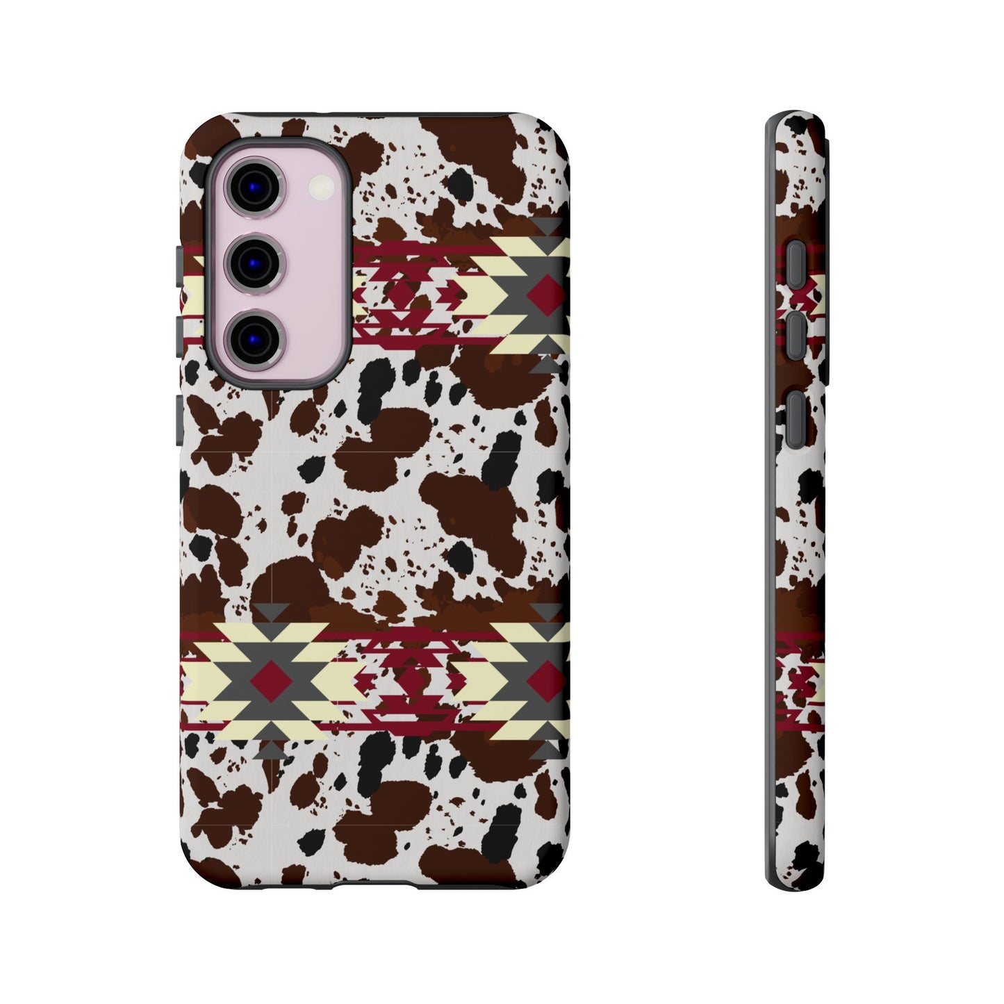 Cowboy Aztec Tough Phone Case, Western Western Style Rugged Phone Cover, Tribal Pattern Protective Phone Shell, Southwest Native American