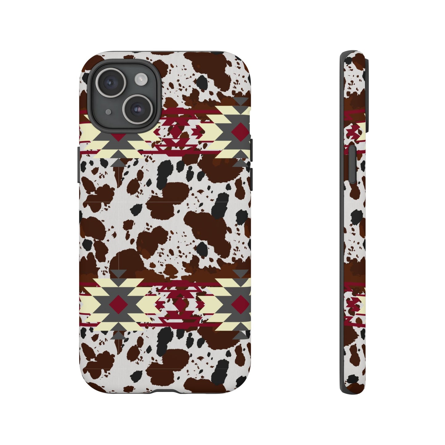 Cowboy Aztec Tough Phone Case, Western Western Style Rugged Phone Cover, Tribal Pattern Protective Phone Shell, Southwest Native American