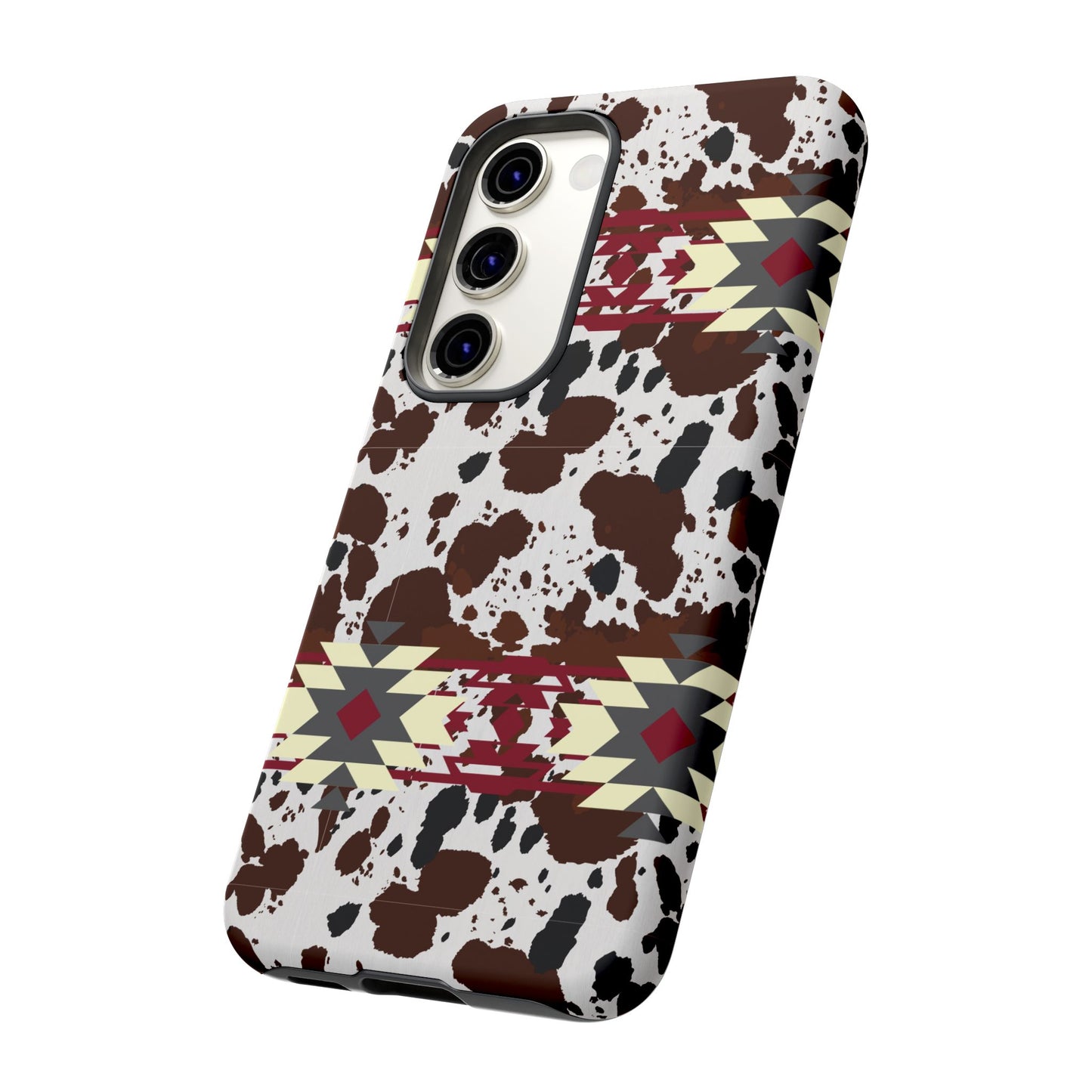 Cowboy Aztec Tough Phone Case, Western Western Style Rugged Phone Cover, Tribal Pattern Protective Phone Shell, Southwest Native American