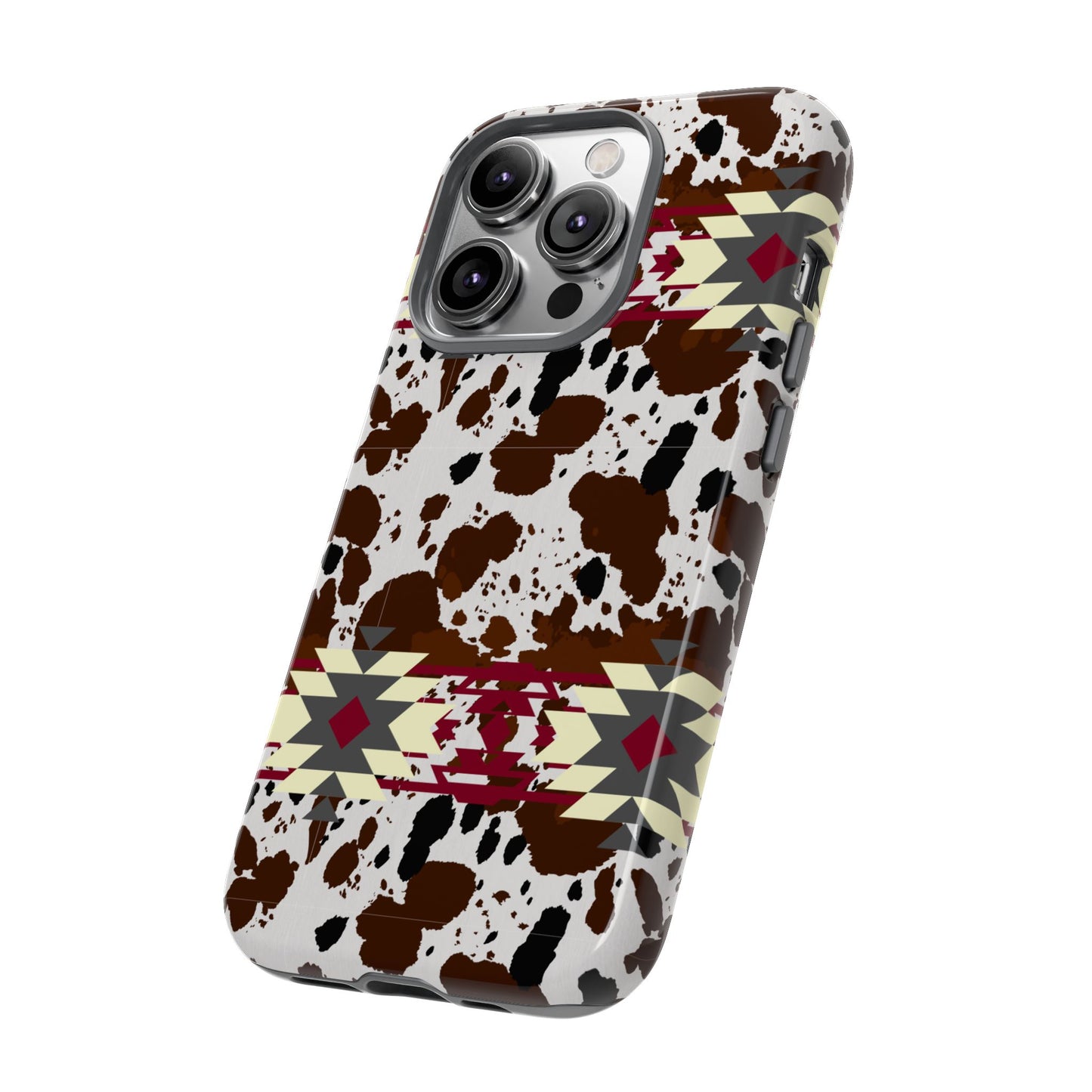 Cowboy Aztec Tough Phone Case, Western Western Style Rugged Phone Cover, Tribal Pattern Protective Phone Shell, Southwest Native American