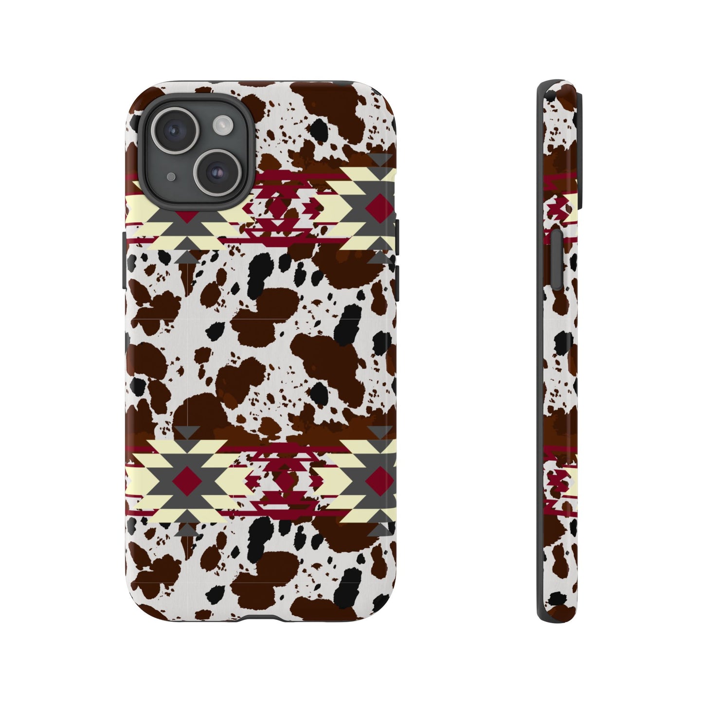 Cowboy Aztec Tough Phone Case, Western Western Style Rugged Phone Cover, Tribal Pattern Protective Phone Shell, Southwest Native American