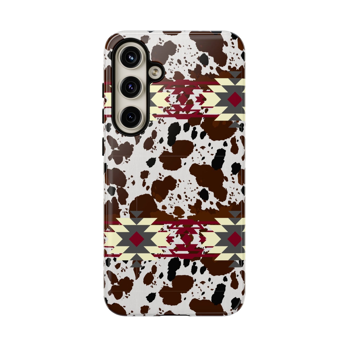 Cowboy Aztec Tough Phone Case, Western Western Style Rugged Phone Cover, Tribal Pattern Protective Phone Shell, Southwest Native American