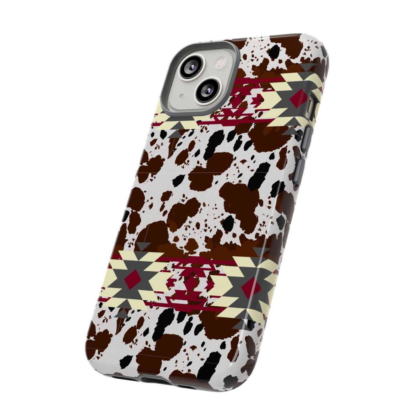 Cowboy Aztec Tough Phone Case, Western Western Style Rugged Phone Cover, Tribal Pattern Protective Phone Shell, Southwest Native American