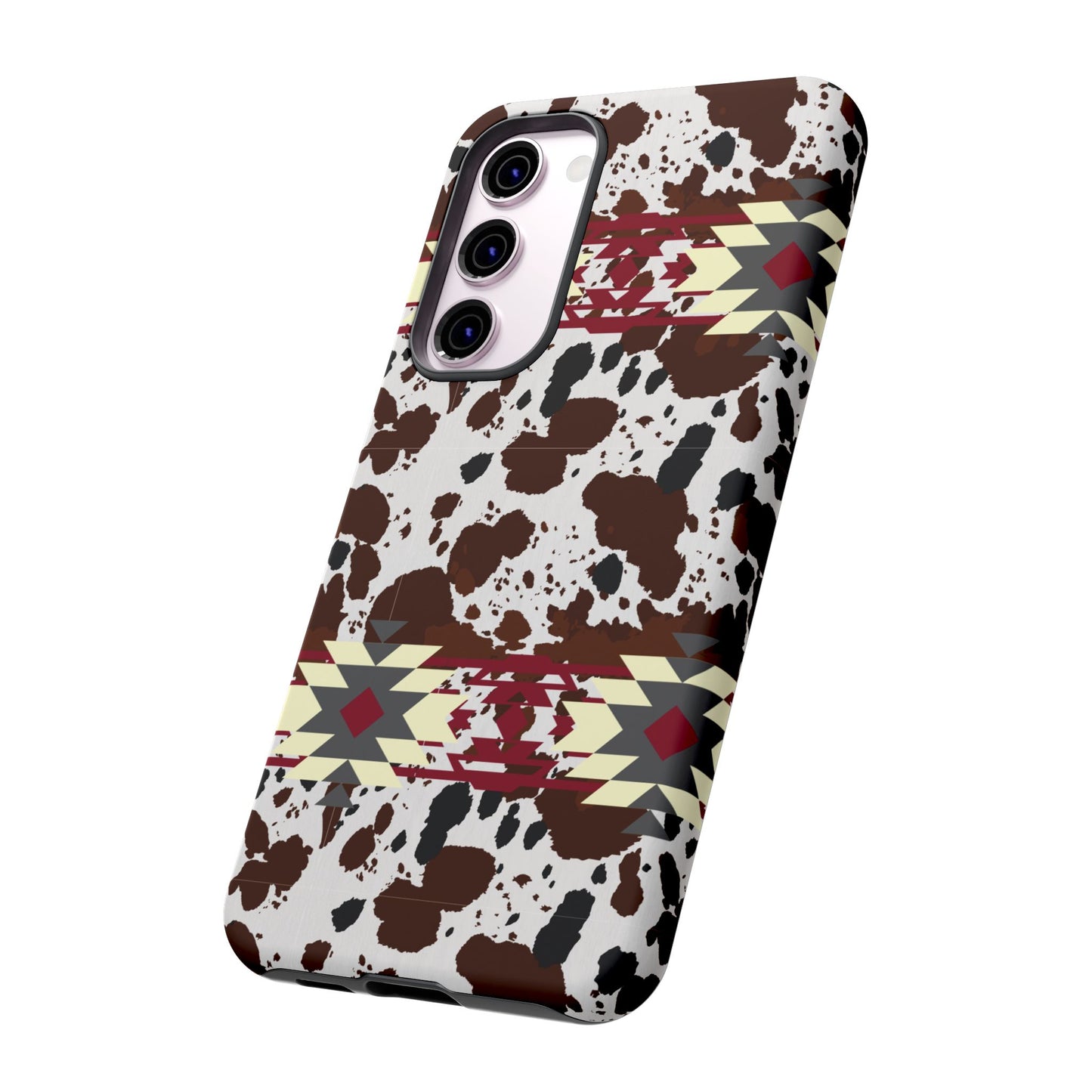 Cowboy Aztec Tough Phone Case, Western Western Style Rugged Phone Cover, Tribal Pattern Protective Phone Shell, Southwest Native American