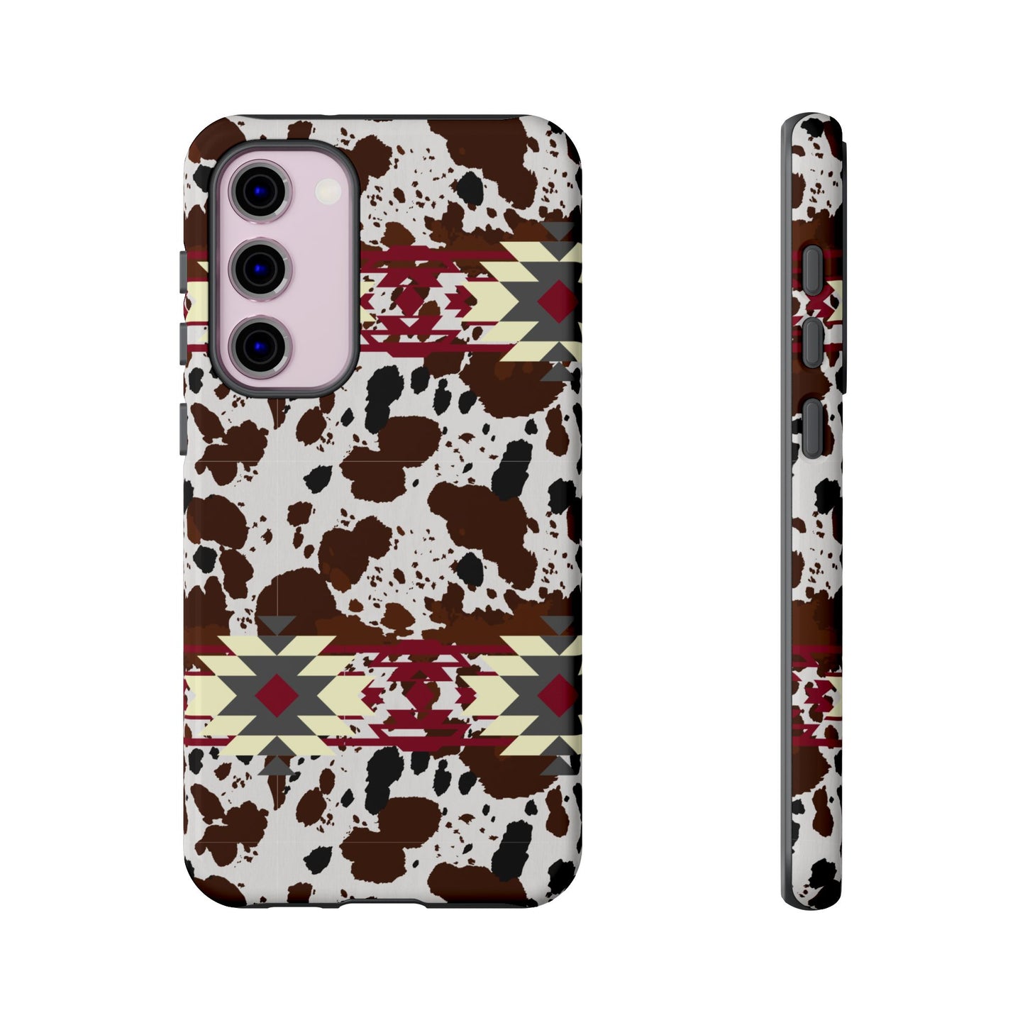 Cowboy Aztec Tough Phone Case, Western Western Style Rugged Phone Cover, Tribal Pattern Protective Phone Shell, Southwest Native American