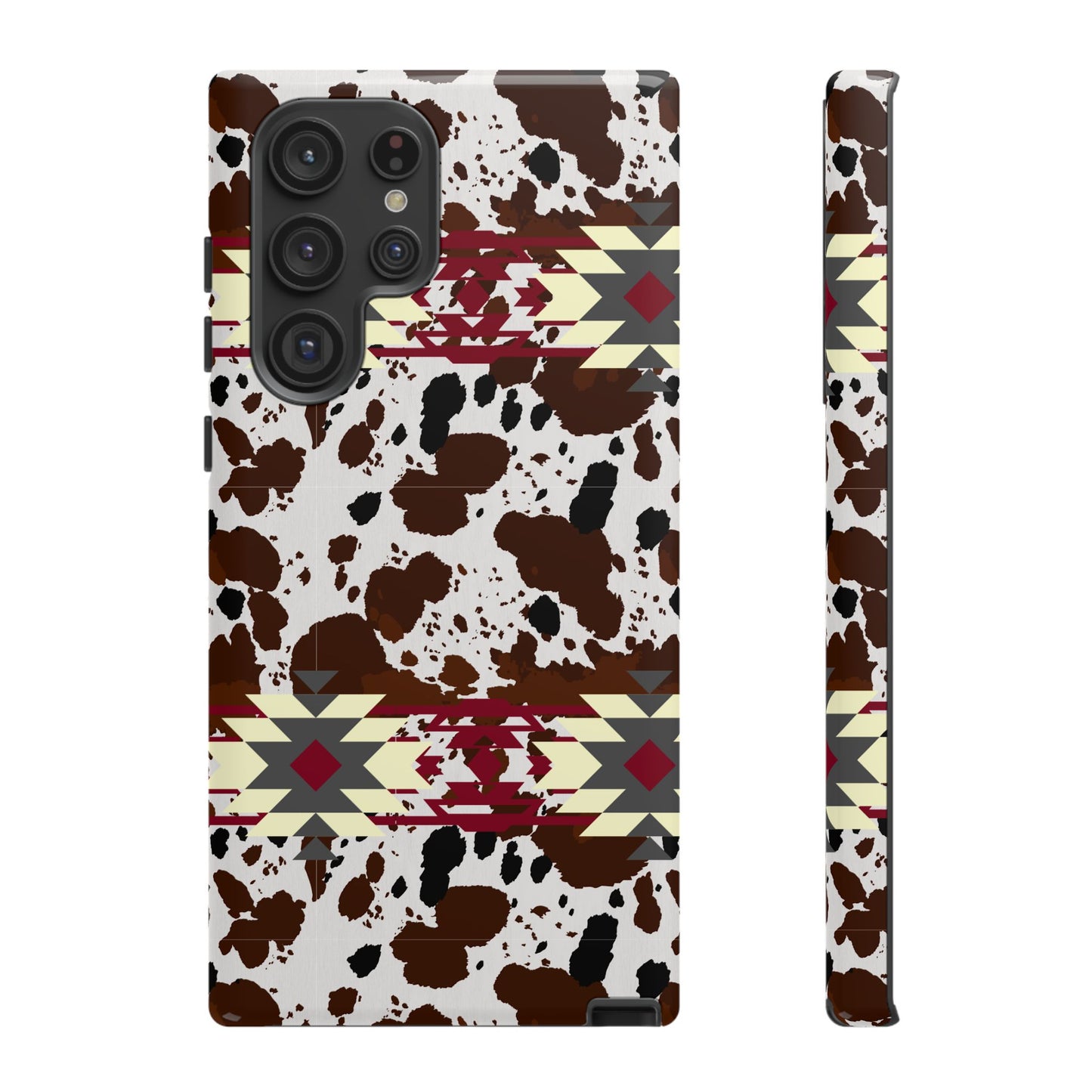 Cowboy Aztec Tough Phone Case, Western Western Style Rugged Phone Cover, Tribal Pattern Protective Phone Shell, Southwest Native American